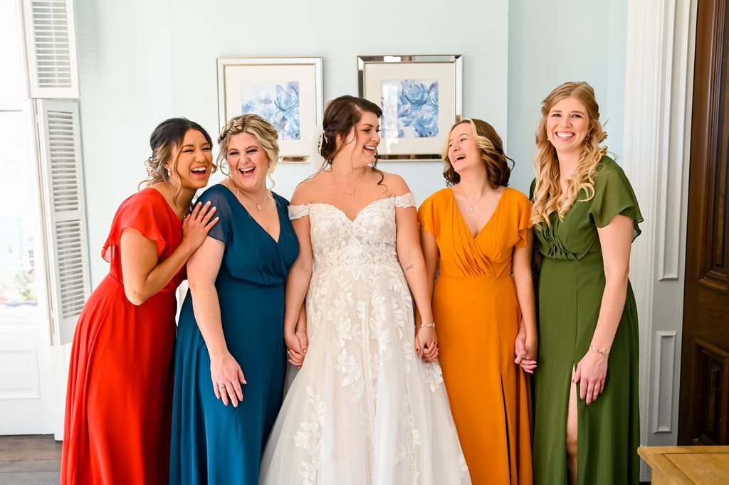 Colorful bridesmaid dresses